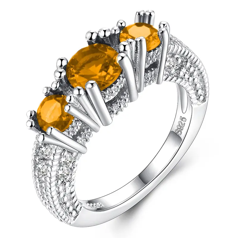 White Snowflake Zircon Ring for Women's Jewelry Gift - Image 5
