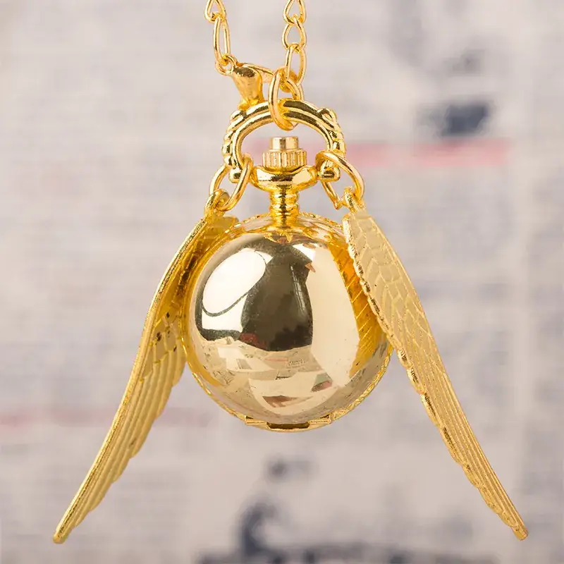Golden Wings Pocket Watch Necklace for Men - Image 2