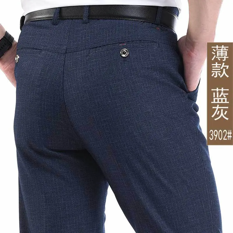 Spring Thin High Waist Loose Men Pants for Middle-aged Elderly Men - Image 17