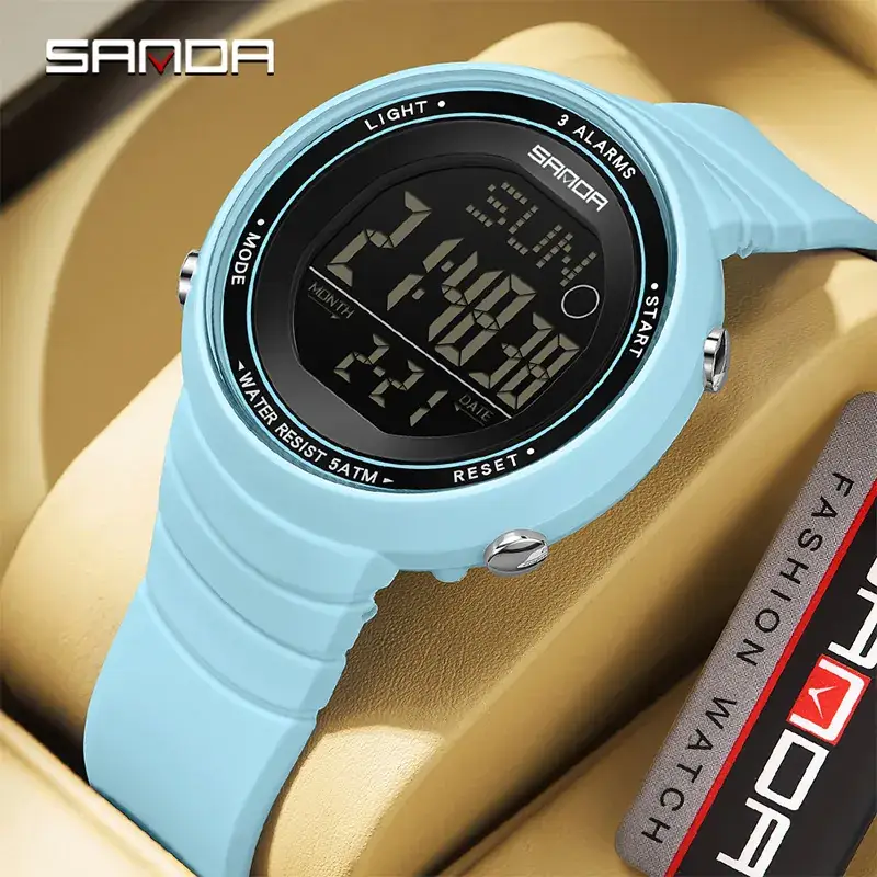 Sanda Digital Analog Watch Black Strap 40mm - Image 10