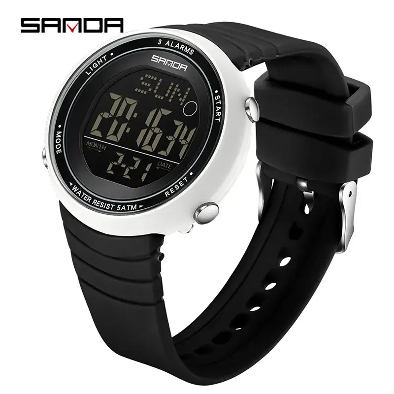 Sanda Digital Analog Watch Black Strap 40mm - Image 12