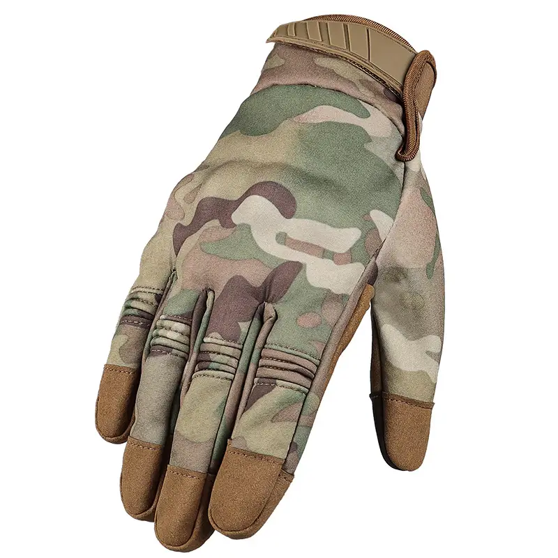Tactical Touch Screen Motorcycle Gloves Tan Waterproof