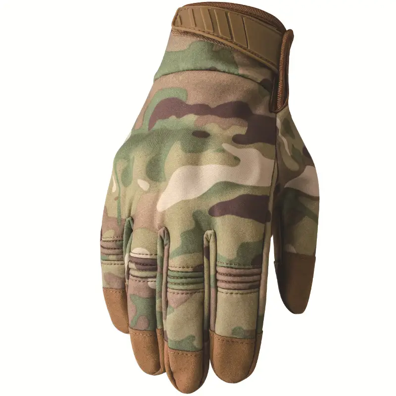 Tactical Touch Screen Motorcycle Gloves Tan Waterproof