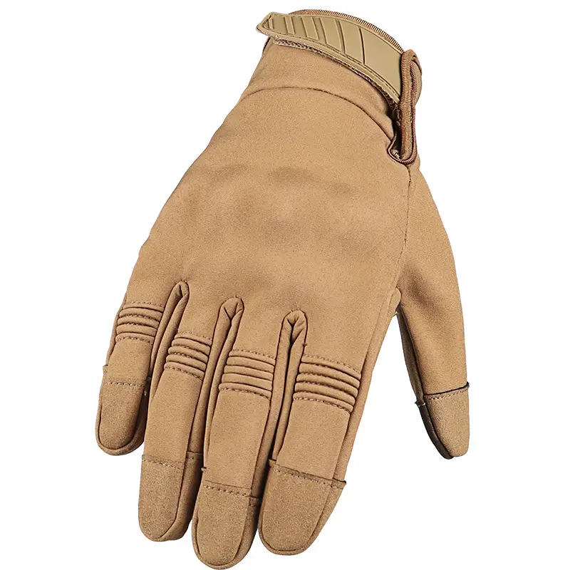 Tactical Touch Screen Motorcycle Gloves Tan Waterproof