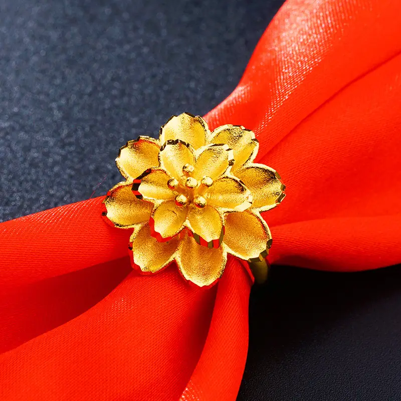 Wholesale Frosted Gold Plated Ring for Women - Image 8