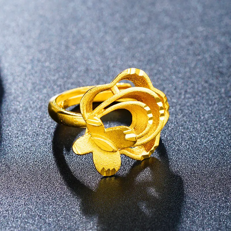 Wholesale Frosted Gold Plated Ring for Women - Image 10