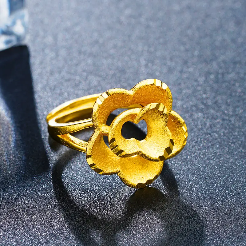 Wholesale Frosted Gold Plated Ring for Women - Image 2