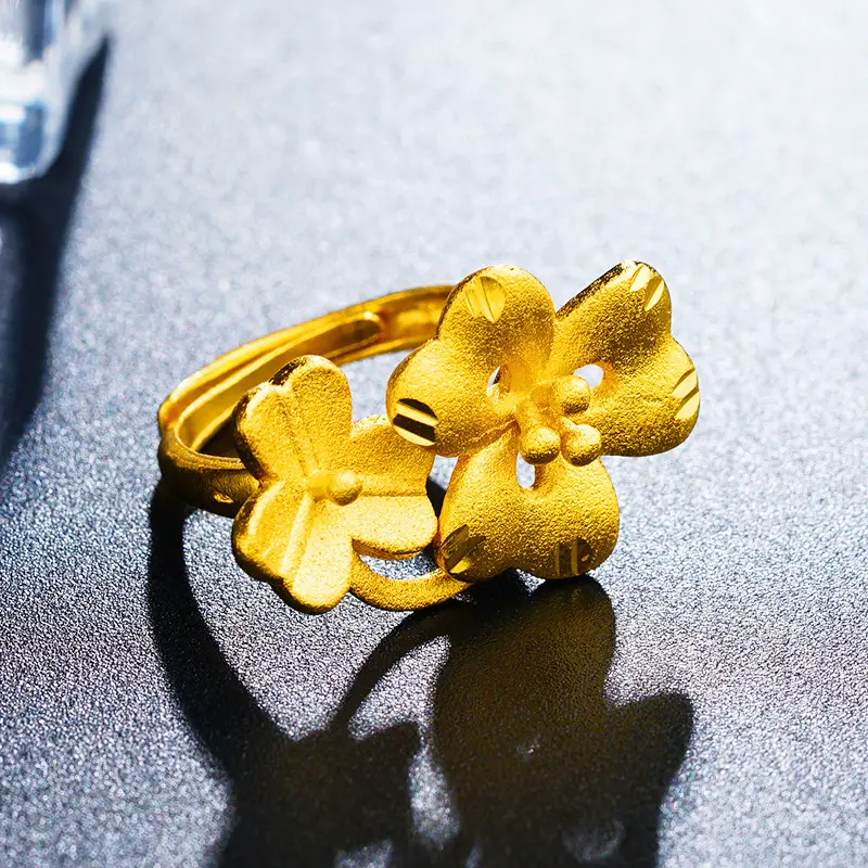 Wholesale Frosted Gold Plated Ring for Women - Image 3