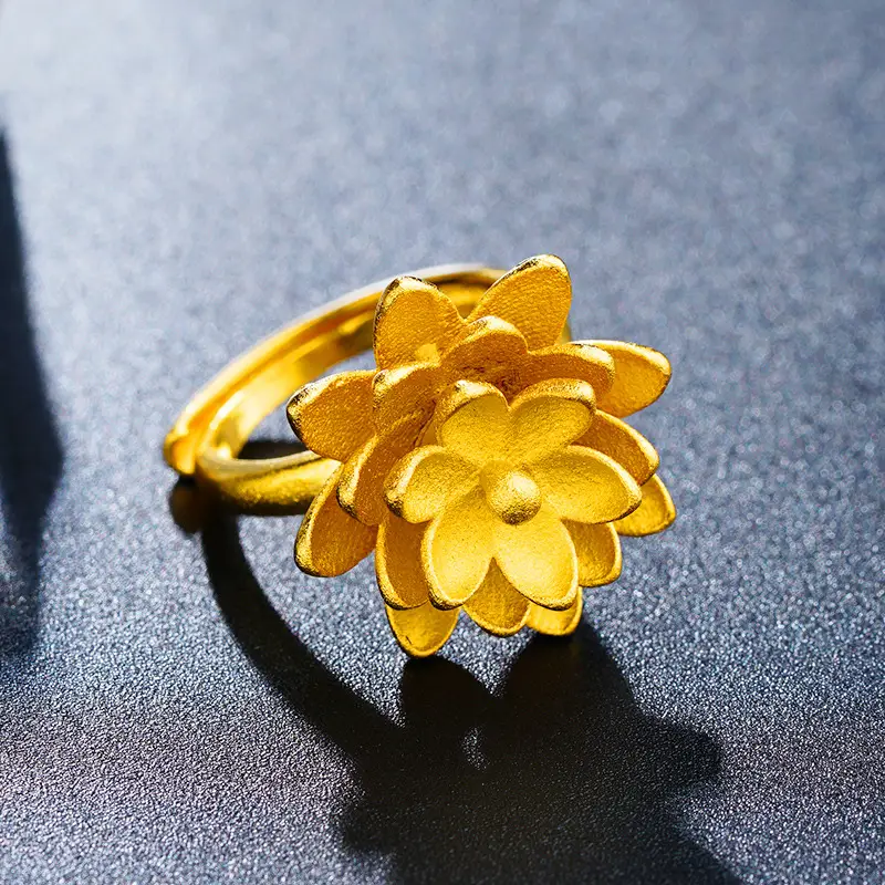 Wholesale Frosted Gold Plated Ring for Women - Image 5
