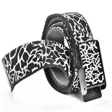 Black Graphic Canvas Belt for Men Women Wholesale — feature 1