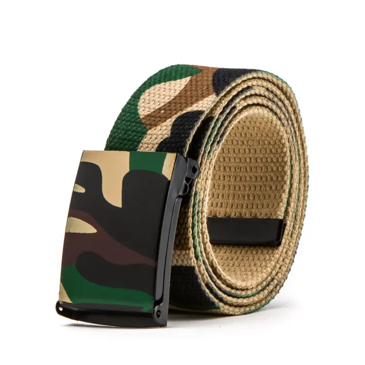 Camouflage Canvas Belt for Men Women Casual Street Dance Pants - Image 2