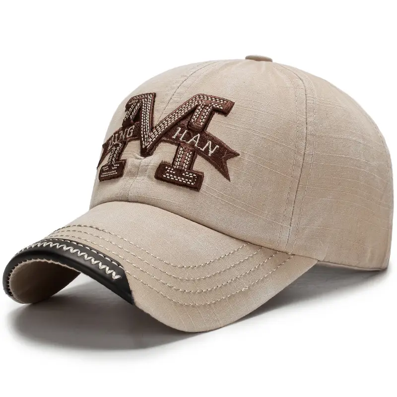 Men's Black Embroidered Wash Cap with Sunshade - Image 5