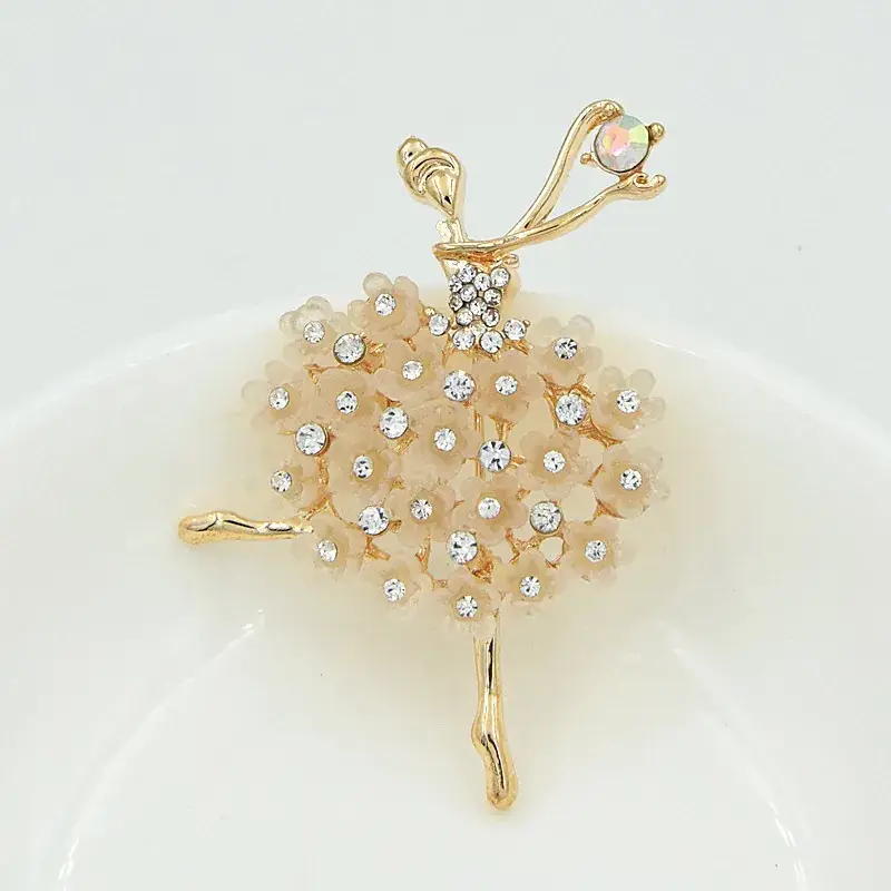 Elegant Crystal Ballet Brooch for Women - Image 7