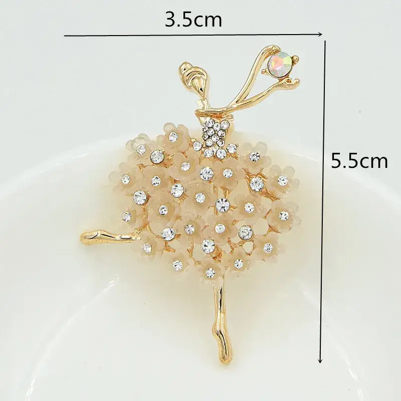 Elegant Crystal Ballet Brooch for Women - Image 8
