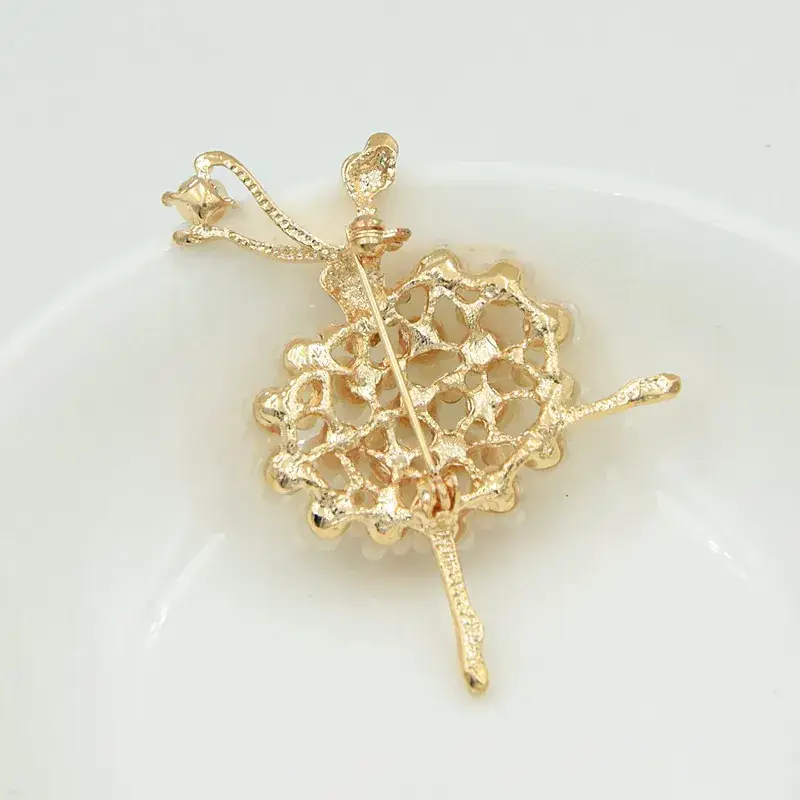 Elegant Crystal Ballet Brooch for Women - Image 9