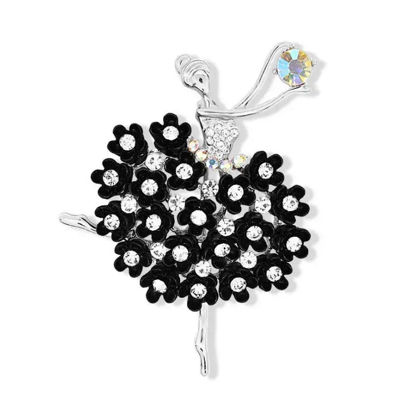 Elegant Crystal Ballet Brooch for Women - Image 5