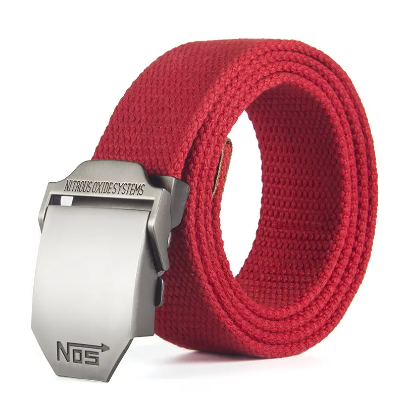 NOS Series Canvas Belt for Men, Silver & Gray, In Stock, Wholesale