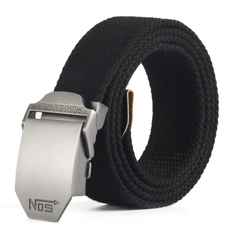 NOS Series Canvas Belt for Men, Silver & Gray, In Stock, Wholesale