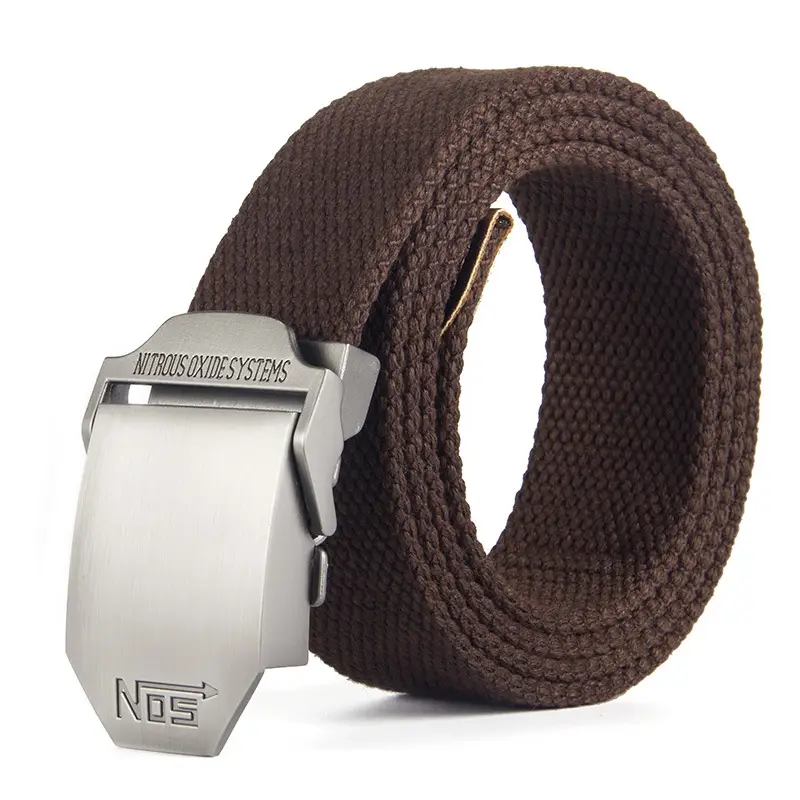 NOS Series Canvas Belt for Men, Silver & Gray, In Stock, Wholesale