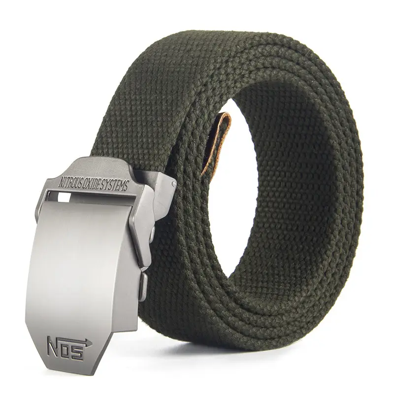 NOS Series Canvas Belt for Men, Silver & Gray, In Stock, Wholesale