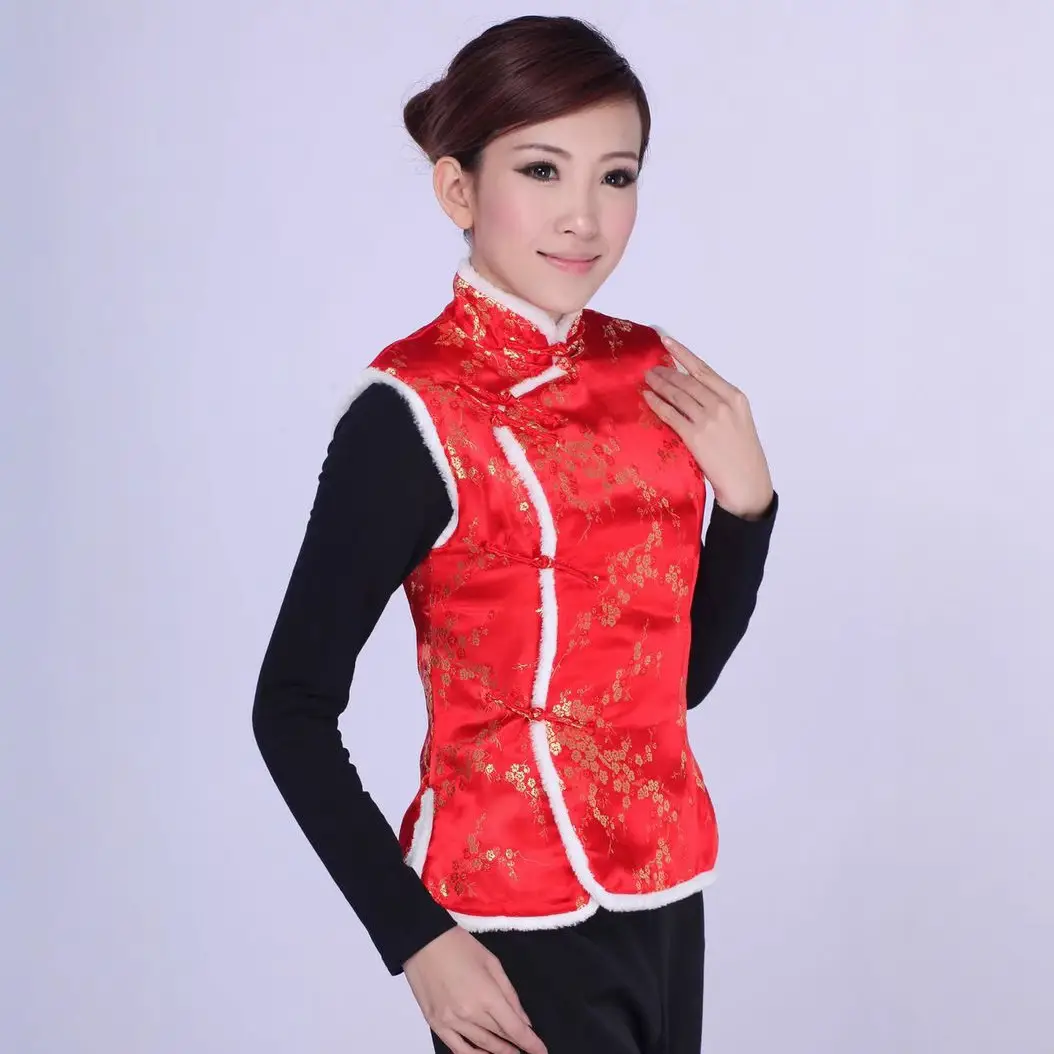 Women's Blue Embroidered Waistcoat Vest for Winter - Image 11