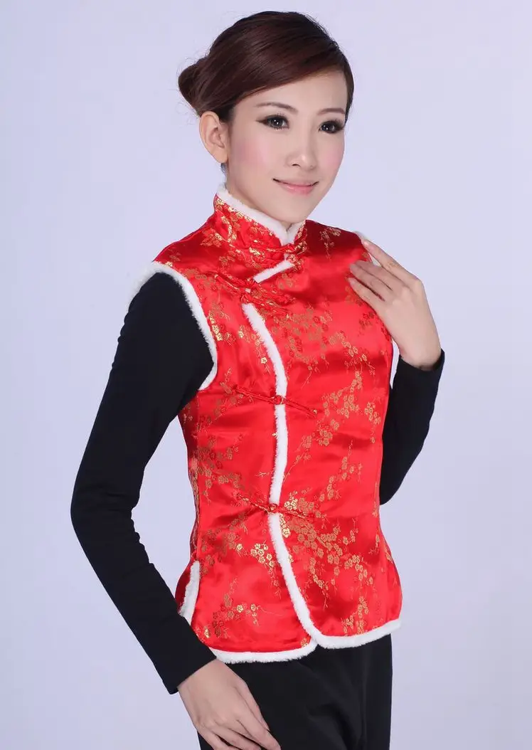 Women's Blue Embroidered Waistcoat Vest for Winter — feature 11