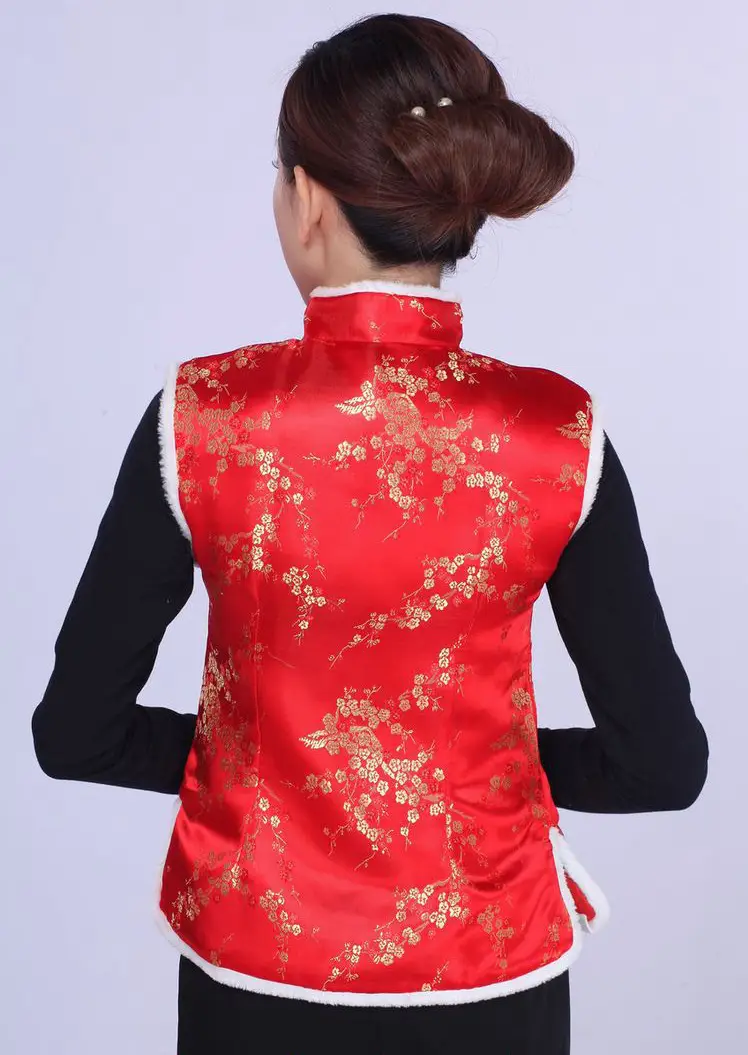 Women's Blue Embroidered Waistcoat Vest for Winter — feature 13