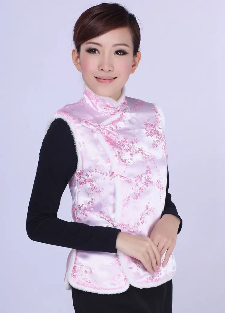 Women's Blue Embroidered Waistcoat Vest for Winter — feature 15