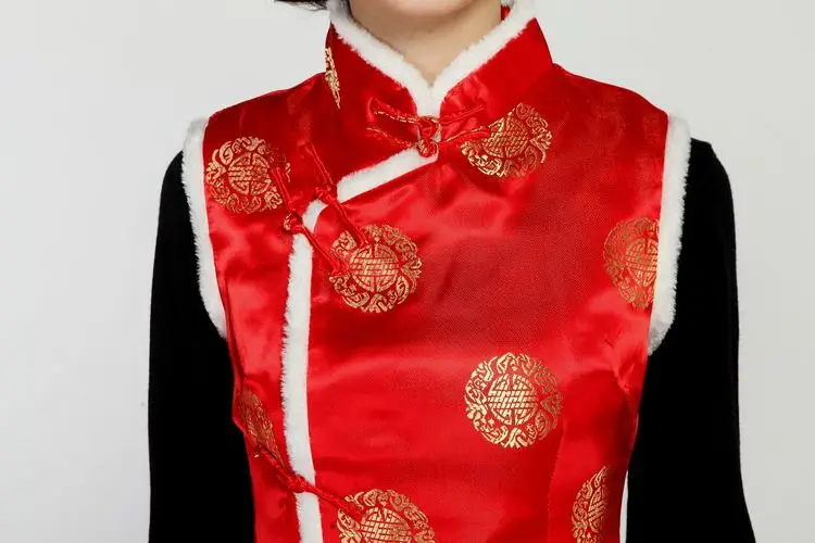 Women's Blue Embroidered Waistcoat Vest for Winter — feature 6