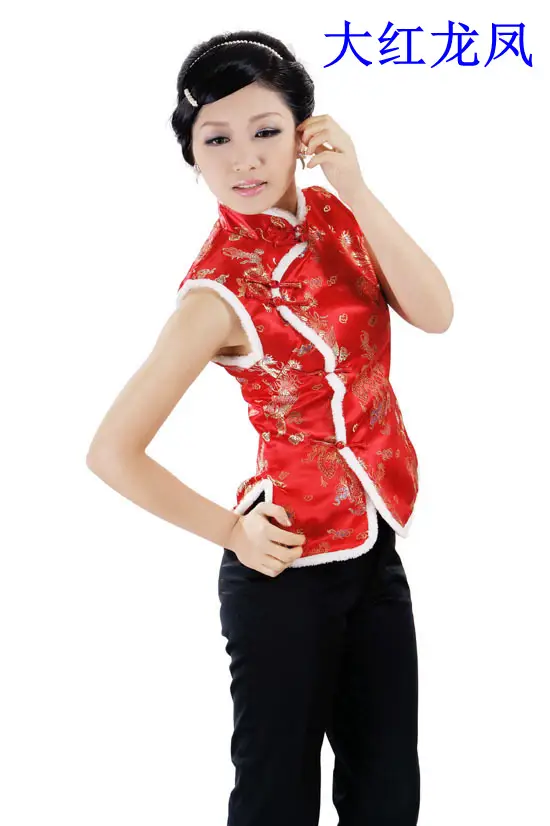 Women's Blue Embroidered Waistcoat Vest for Winter - Image 5