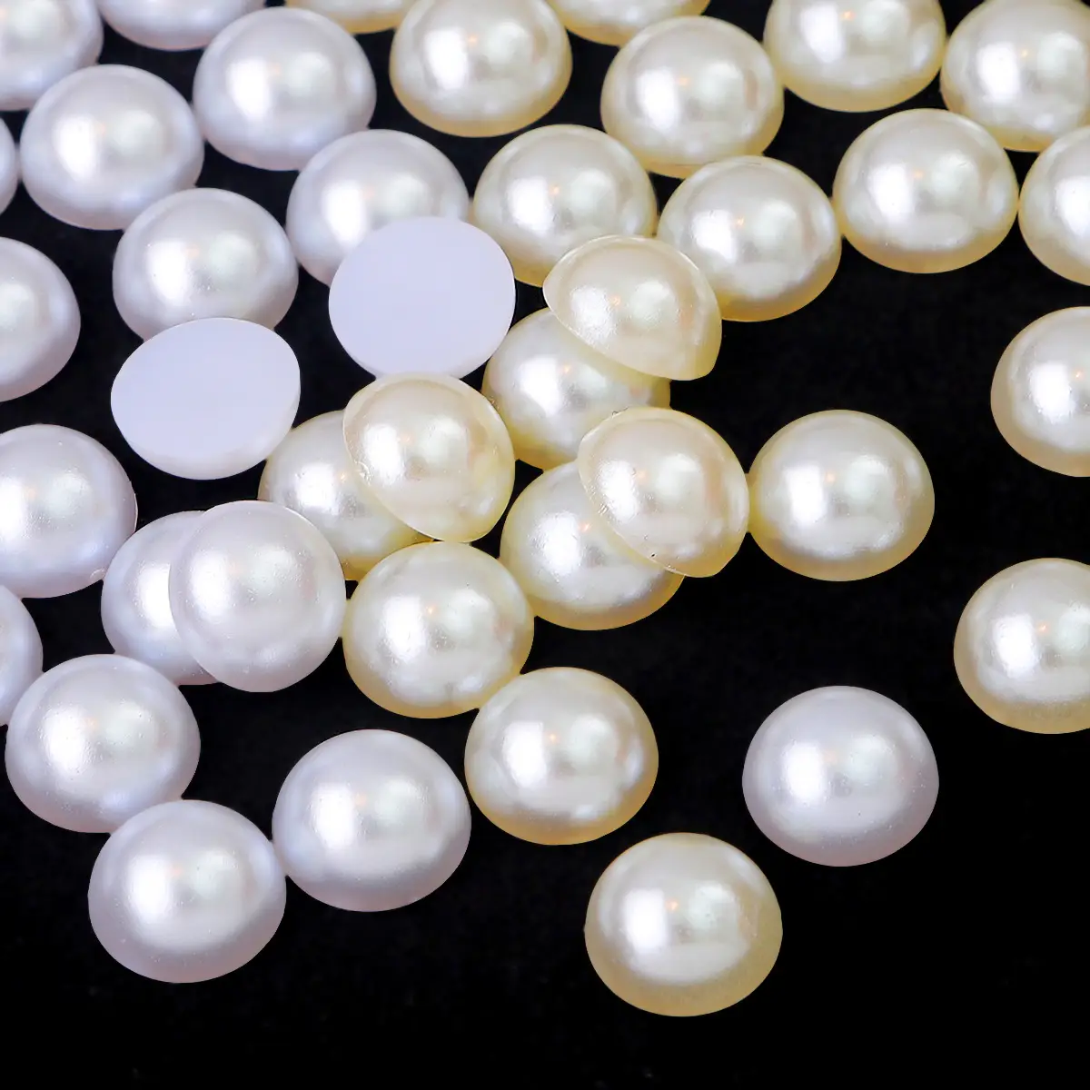 Half-Faced Pearl Patch DIY Semi-Circle Flats Bottom Non-Porous Colorfulful Loose Beads Accessories Manicure Mobile Phone Case - Image 25