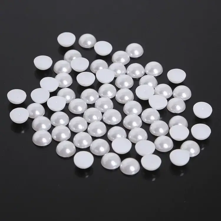 Half-Faced Pearl Patch DIY Semi-Circle Flats Bottom Non-Porous Colorfulful Loose Beads Accessories Manicure Mobile Phone Case — feature 7