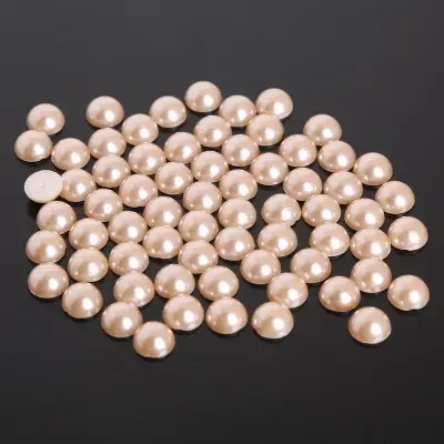 Half-Faced Pearl Patch DIY Semi-Circle Flats Bottom Non-Porous Colorfulful Loose Beads Accessories Manicure Mobile Phone Case - Image 17