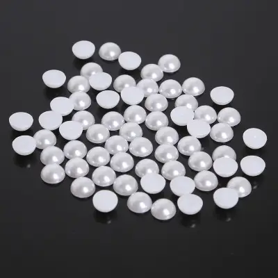 Half-Faced Pearl Patch DIY Semi-Circle Flats Bottom Non-Porous Colorfulful Loose Beads Accessories Manicure Mobile Phone Case - Image 22