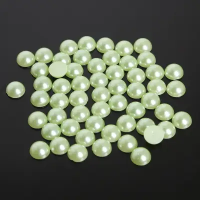 Half-Faced Pearl Patch DIY Semi-Circle Flats Bottom Non-Porous Colorfulful Loose Beads Accessories Manicure Mobile Phone Case - Image 4