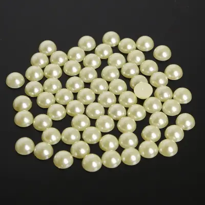 Half-Faced Pearl Patch DIY Semi-Circle Flats Bottom Non-Porous Colorfulful Loose Beads Accessories Manicure Mobile Phone Case - Image 5