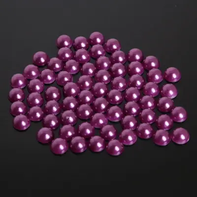 Half-Faced Pearl Patch DIY Semi-Circle Flats Bottom Non-Porous Colorfulful Loose Beads Accessories Manicure Mobile Phone Case - Image 6