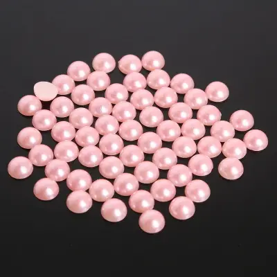 Half-Faced Pearl Patch DIY Semi-Circle Flats Bottom Non-Porous Colorfulful Loose Beads Accessories Manicure Mobile Phone Case - Image 7