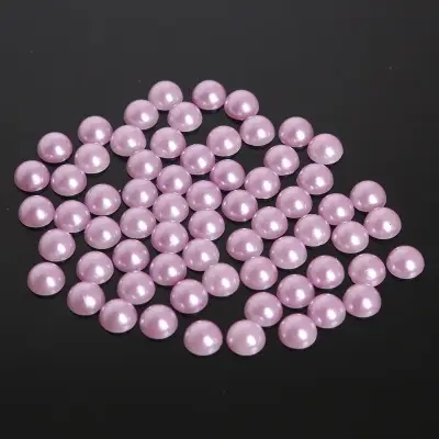 Half-Faced Pearl Patch DIY Semi-Circle Flats Bottom Non-Porous Colorfulful Loose Beads Accessories Manicure Mobile Phone Case - Image 9