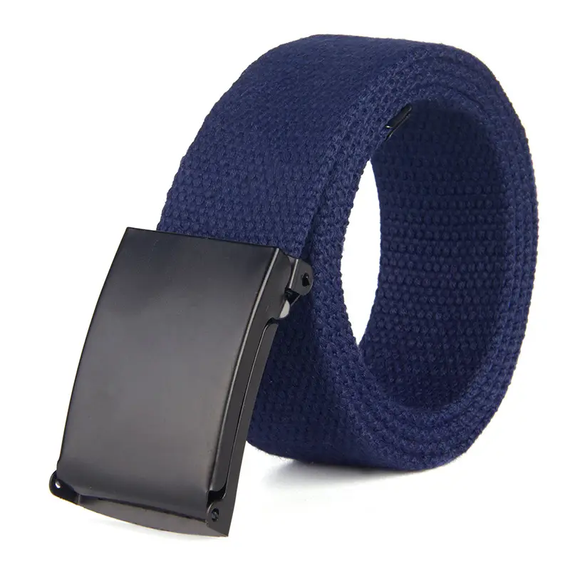 Men's Gray Canvas Belt with Black Buckle - Image 13