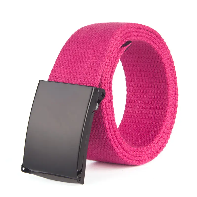 Men's Gray Canvas Belt with Black Buckle - Image 16