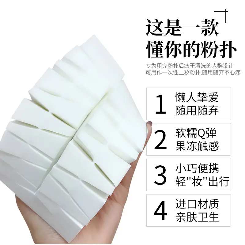 Professional Makeup Cotton Powder Puffs 24 Small Triangle - Image 10