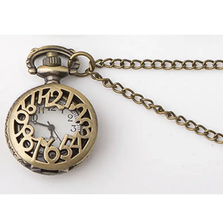 Vintage Skull Hook Watch for Men Women Gold Chain