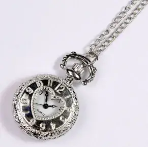 Vintage Skull Hook Watch for Men Women Gold Chain
