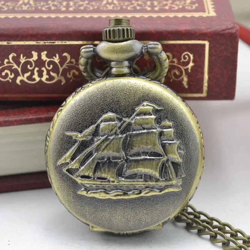 Korean Style Pocket Watch Necklace for Men Women - Image 2