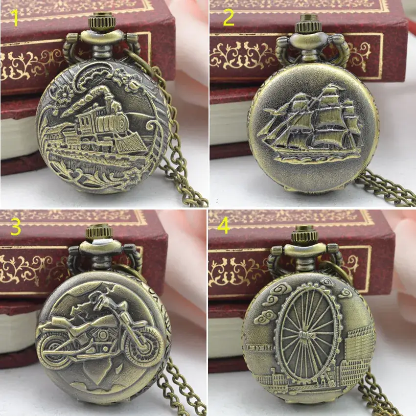 Korean Style Pocket Watch Necklace for Men Women — feature 5