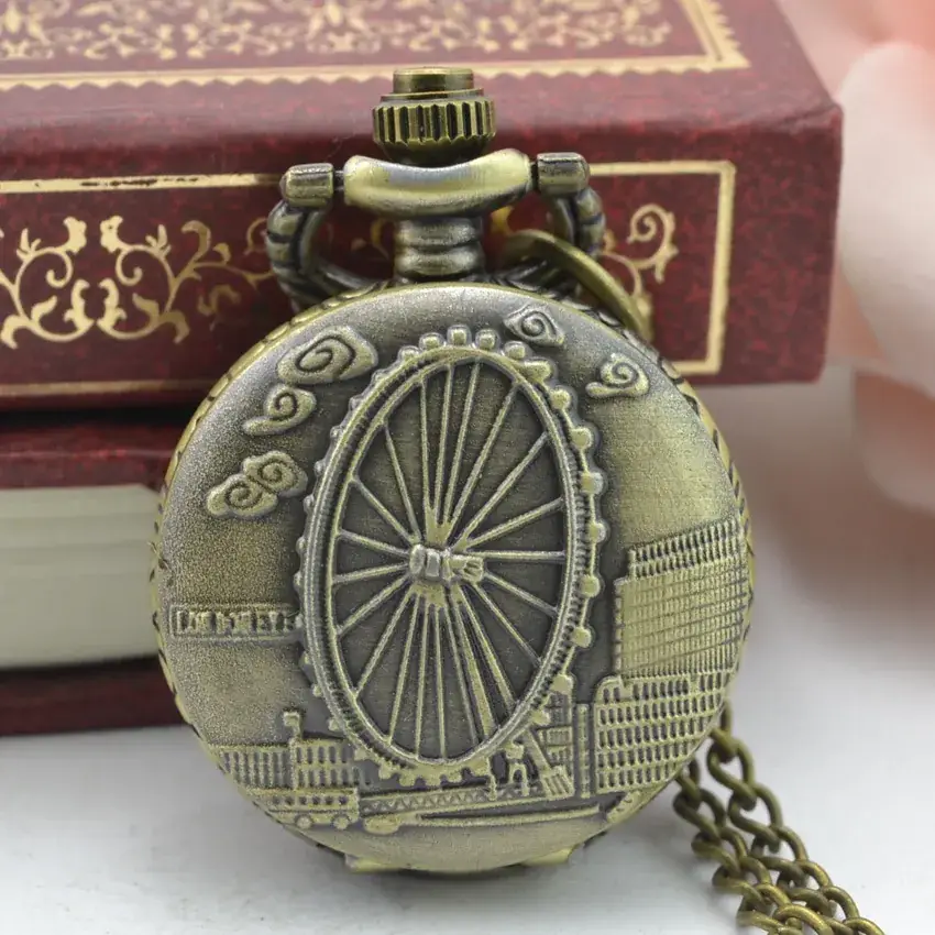 Korean Style Pocket Watch Necklace for Men Women — feature 9