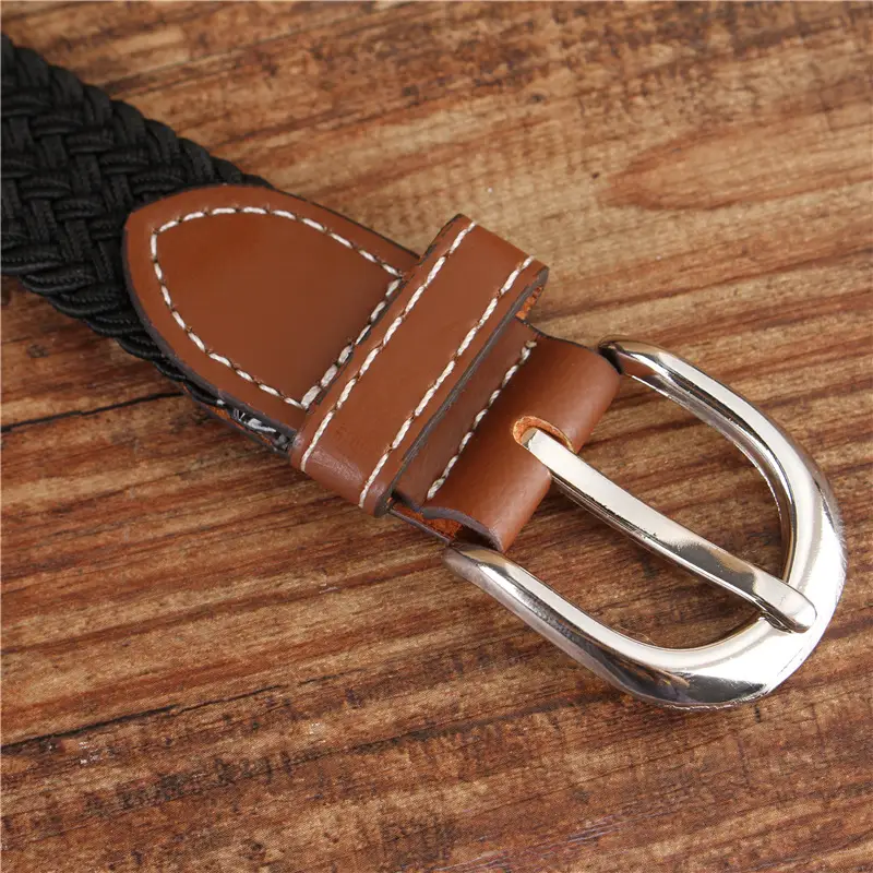 Women's 2.5cm Elastic Canvas Belt with Pin Buckle Multi-color - Image 21