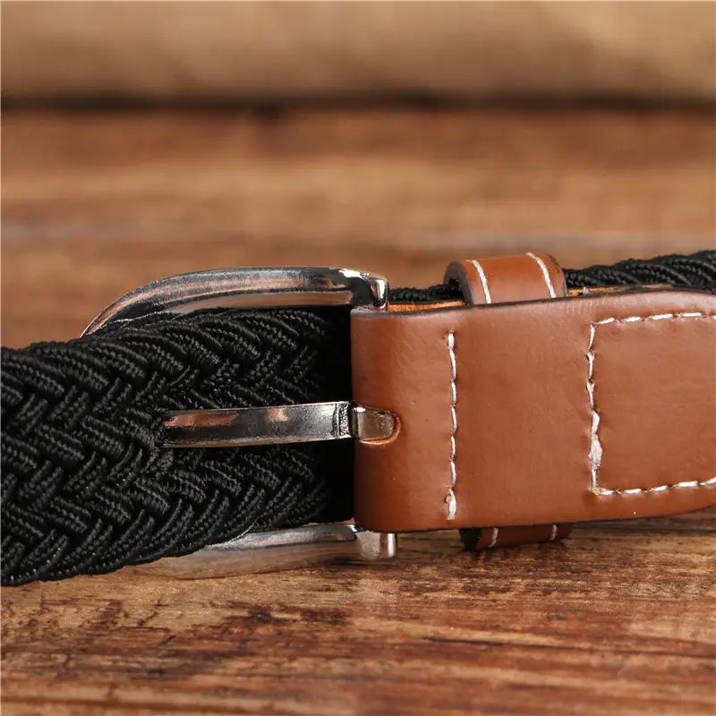Women's 2.5cm Elastic Canvas Belt with Pin Buckle Multi-color - Image 22