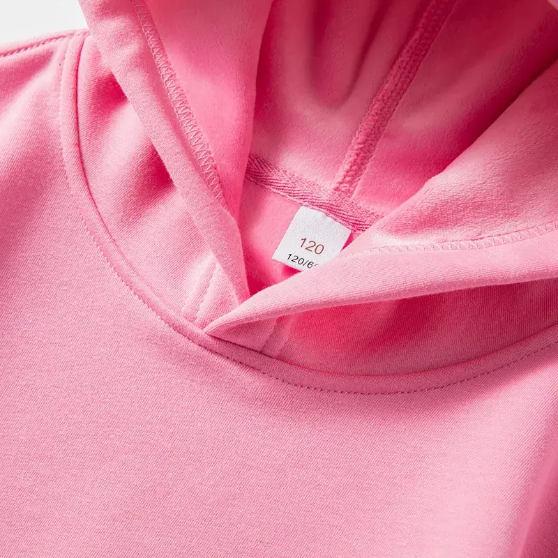 Red Hooded Fleece Lined Hoodie for Kids Boys Girls - Image 12